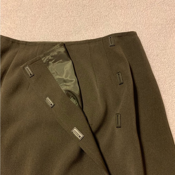 Vintage Carlisle Green Wrap Pencil Skirt 90s - Picture 8 of 14